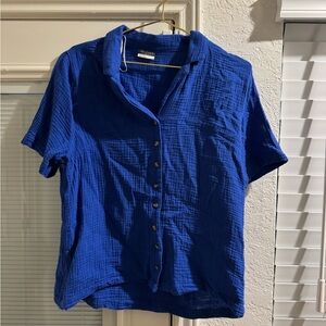 My Beloved Blue Button-Up Blouse